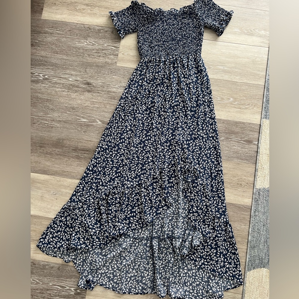 Miami Navy Floral Maxi Dress